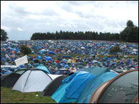 The campsite at Leeds Festival
