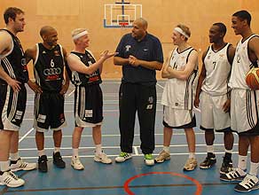 Chris Evans and a basketball team