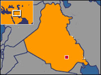 ناصريه در نقشه عراق