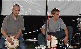 Brothers Tom and Rory who won the Buskers Union competition
