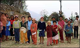 Lots of inquisitive children