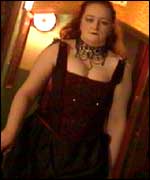 Goth with Victorian style dress