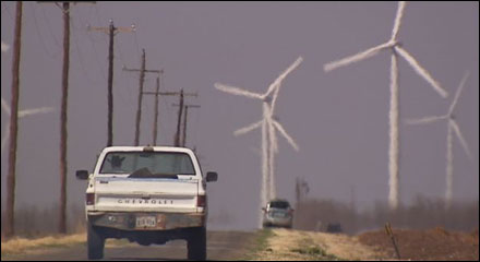Wind turbines in Texas