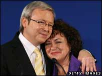 کوین راد و همسرش 