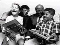 William and Naomi Patterson with their grandchildren