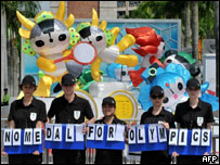 Manifestantes em Hong Kong