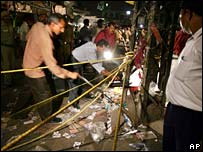 Cena após explosão em Nova Déli