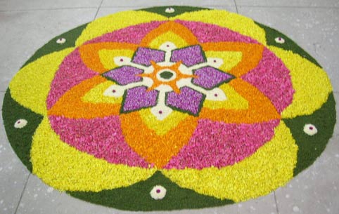 Carpet made of flowers