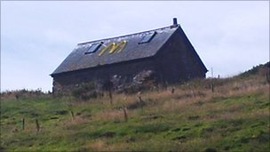 The mysterious M photographed by Roy Gregory on St Tudwal's East island off Gwynedd.