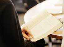 Reading a book