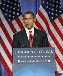 Barack Obama, virtual candidato democrata à Casa Branca