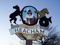 Mrs Christine Dean sent in this photo of the sign from her home village of Heacham in Norfolk.