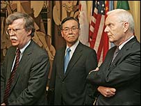 Embaixadores dos Estados Unidos, Japão e Grã-Bretanha