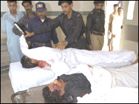 Oběti útoku v Karáčí