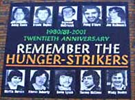 Mural commemorating the 20th anniversary of the hunger strike