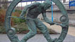Photograph of bronze sculpture Mortal Coil in Port Talbot