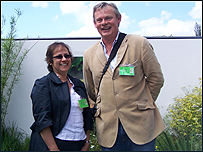 Designer Ann Robinson with Martin Clunes