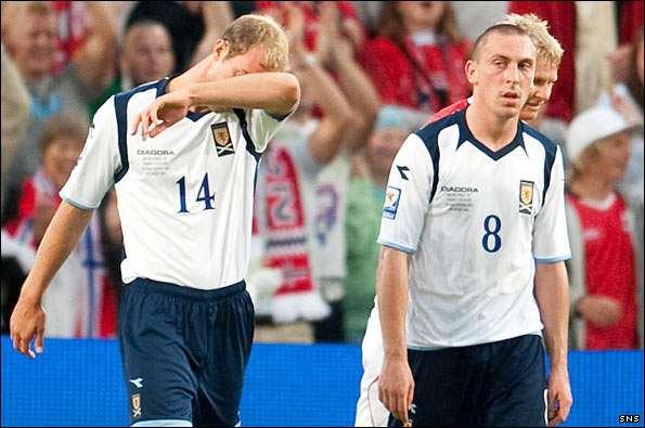 Scotland were well beaten in Norway