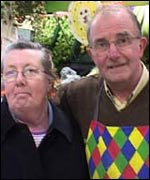 lady and man in a market