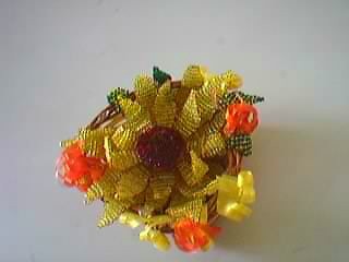 beaded sunflower by zehra