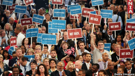 美國民主黨黨代表大會在北卡羅來納州最大城市夏洛特開幕(05/09/2012)