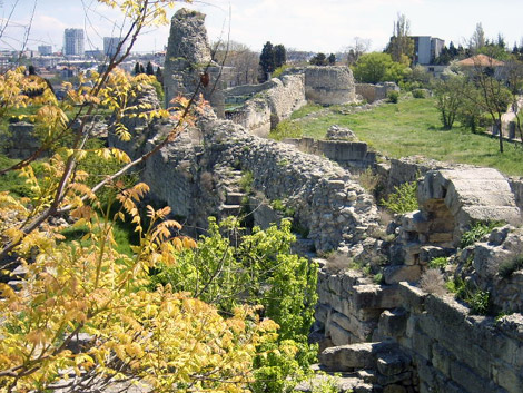 Ancient walls overlooking Sevastopol in Ukraine