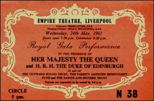 An invite to a Royal Gala Performance
