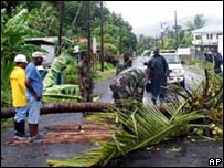 Estrago causado pelo furacão Ivan em Santa Lúcia, no Caribe