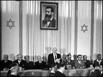 جلسه قرائت اعلامیه تاسیس اسرائیل - Israeli Ministry of Foreign Affairs