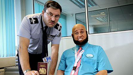 David Walliams as Ian and Matt Lucas as Taaj in Come Fly With Me