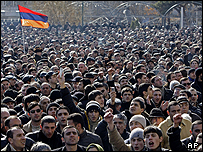 Ermenistan'da protesto mitingi
