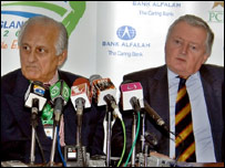 ڈیوڈ مارگن شہریار خان کے ساتھ