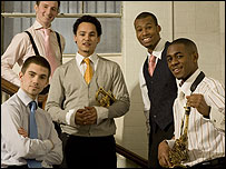 Kit Downes (left) with Empirical