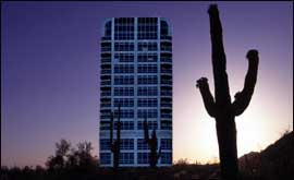 David Murray John building in desert scene