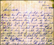 Letter from Private William Jolly to his mother