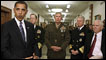 President Barack Obama (left) with Defense service chiefs in the Pentagon (AP Photo/Manuel Balce Ceneta, File)