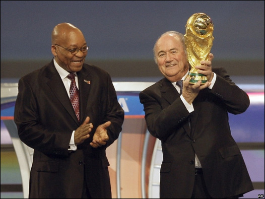 Sepp Blatter y Jacob Zuma