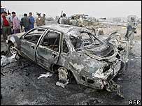 محل انفجار بمب در بغداد