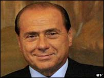 O premiê italiano Silvio Berlusconi