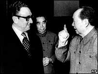 Cố vấn an ninh quốc gia Hoa Kỳ, Henry Kissinger, gặp lãnh đạo TQ Mao Trạch Đông
