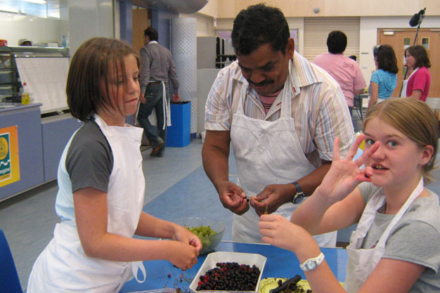 Making summer salad