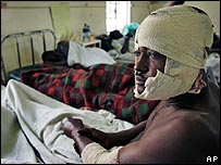 Feridos em hospital no Quênia