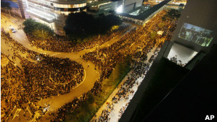 香港反國教示威