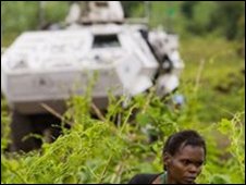 Một người tị nạn ở gần Goma