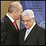 Ehud Olmert e Mahmoud Abbas