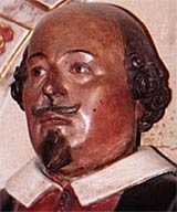 The monument to William Shakespeare in Holy Trinity Church, Stratford