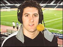 BBC Radio Derby commentator Ross Fletcher
