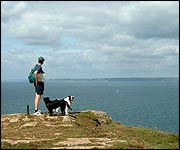 Looking out at the sea views
