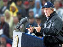 O presidente dos EUA George W. Bush
