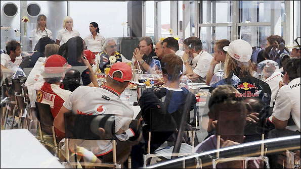 Fota members and drivers address their concerns before the race